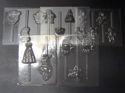 Beauty and Ugly Man Set of 5 Chocolate Candy Molds